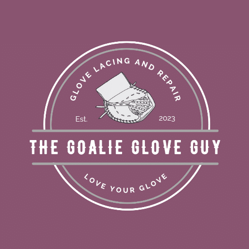 Purple logo the goalie glove guy
